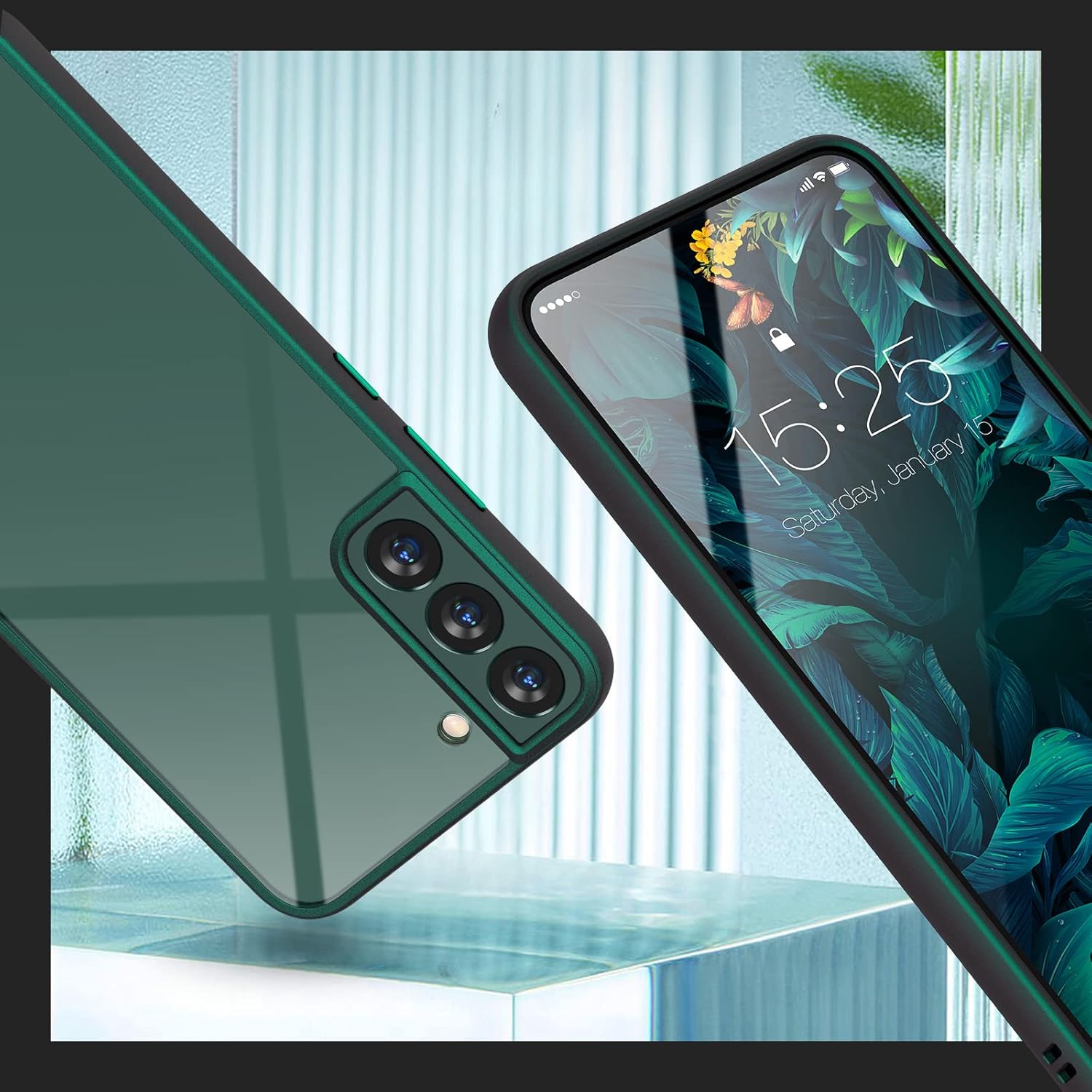 Samsung Galaxy S22 zadné púzdro Mateprox tmavozelené
