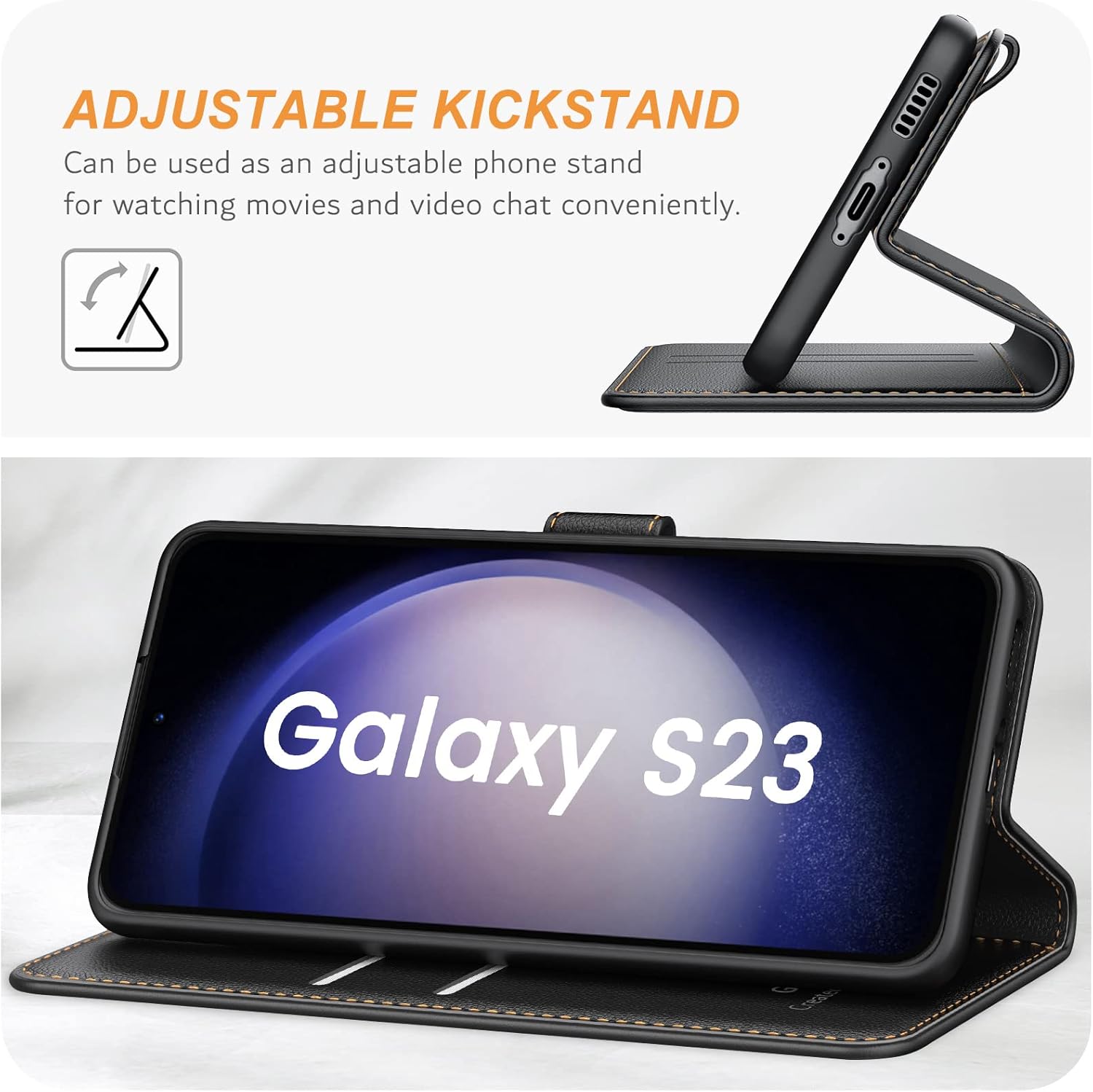 Samsung Galaxy S23 púzdro book Ganbary čierne