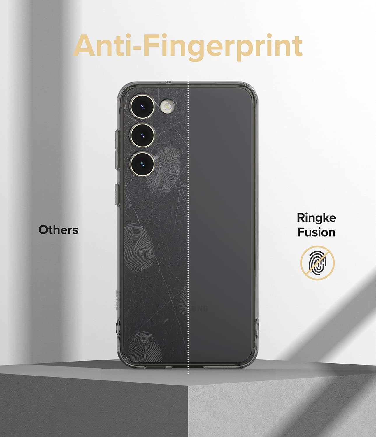 Samsung Galaxy S23 zadné púzdro tmavé polopriehľadné