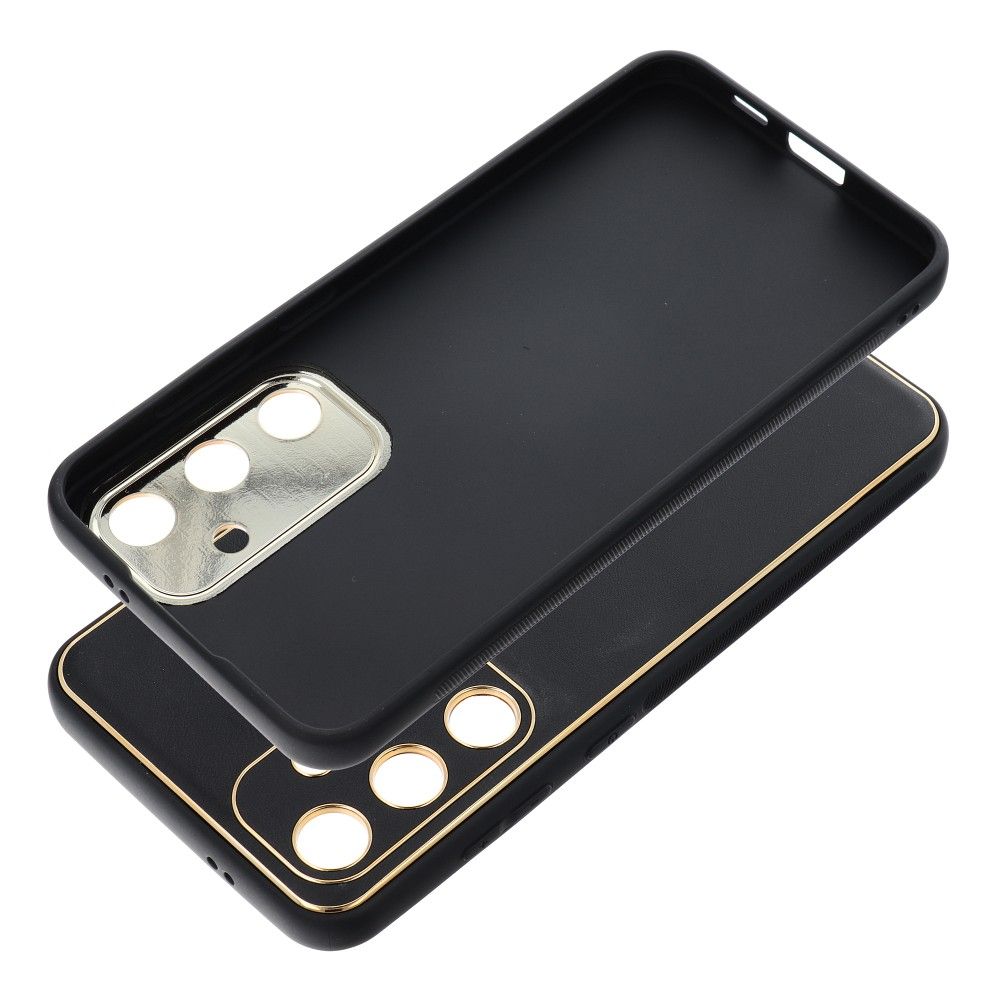 Samsung Galaxy S24 Plus zadné púzdro LEATHER čierno-zlaté