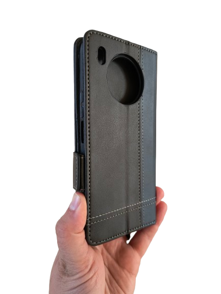 Huawei Nova 8i / Honor 50 Lite kožené púzdro čierno-modré