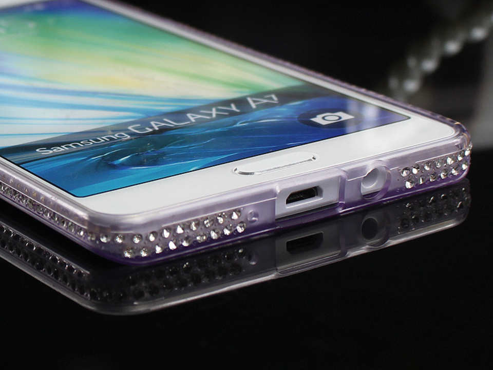 Samsung Galaxy S8 silikónové púzdro s kryštálmi priehľadné