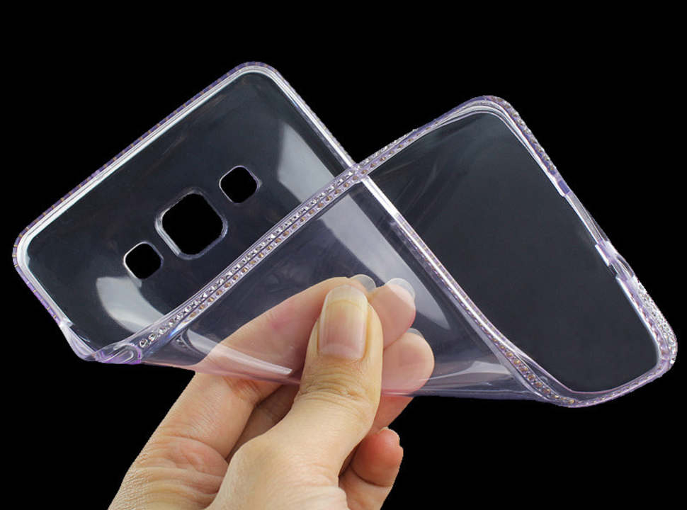 Samsung Galaxy S8 silikónové púzdro s kryštálmi priehľadné