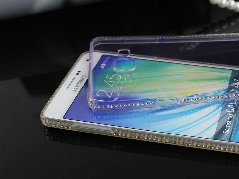 Samsung Galaxy S8 silikónové púzdro s kryštálmi priehľadné