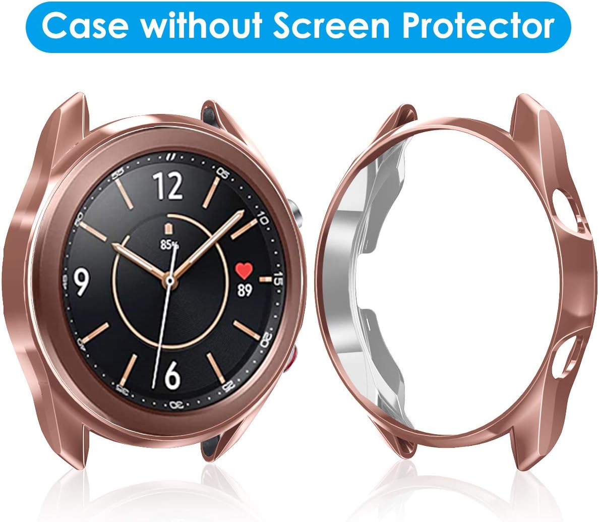 Samsung Galaxy Watch 3 41mm ochranná krytka bronzová a priehľadná 2ks v balení