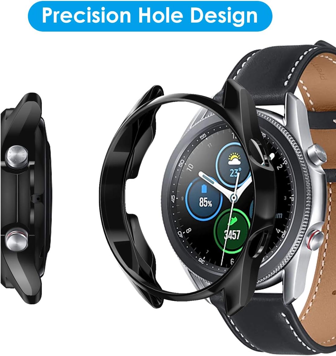 Samsung Galaxy Watch 3 45mm ochranná krytka čierna 2ks v balení