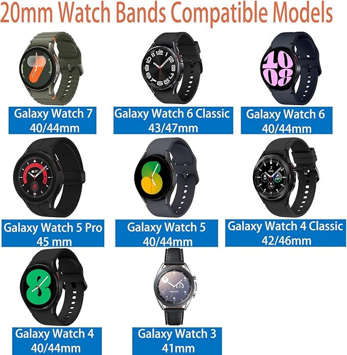 Samsung Galaxy Watch 4, 5... silikónový remienok čierny