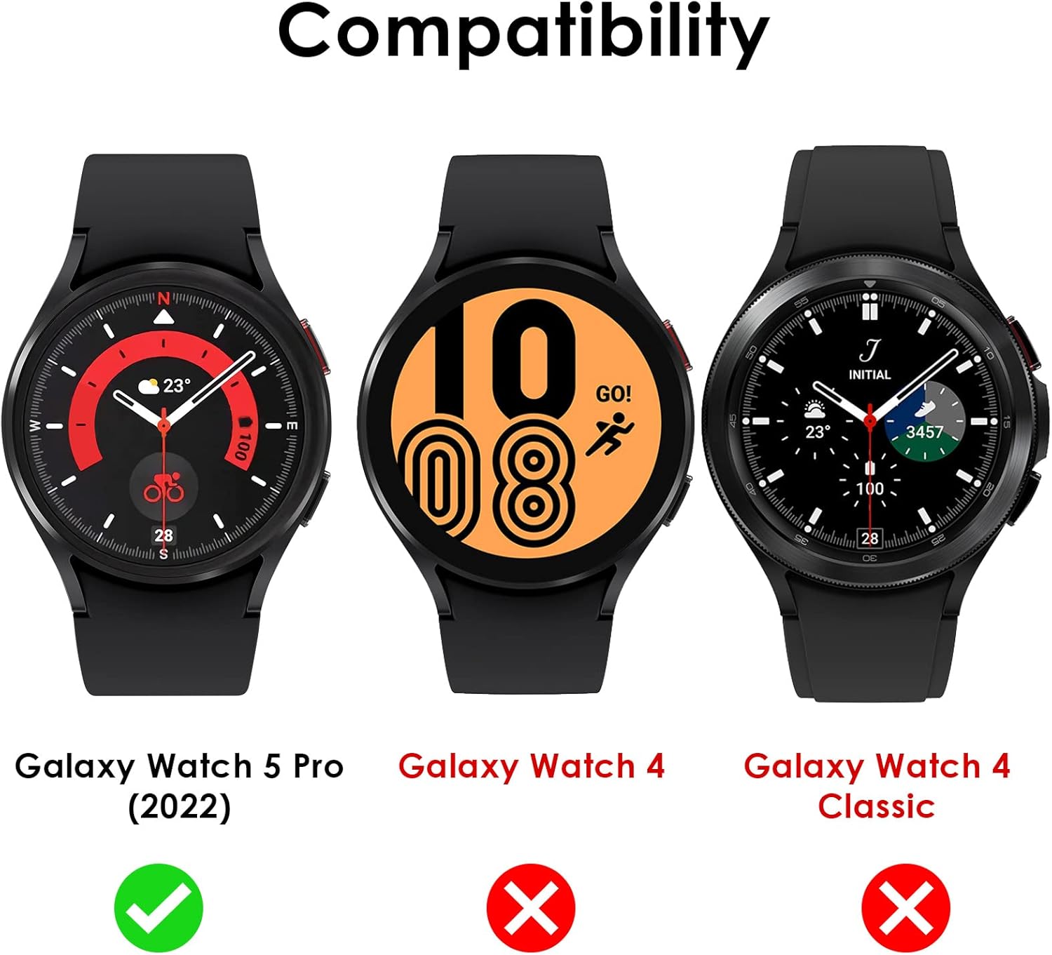 Samsung Galaxy Watch 5 Pro 45mm ochranná krytka čierna a 2ks ochranné sklo