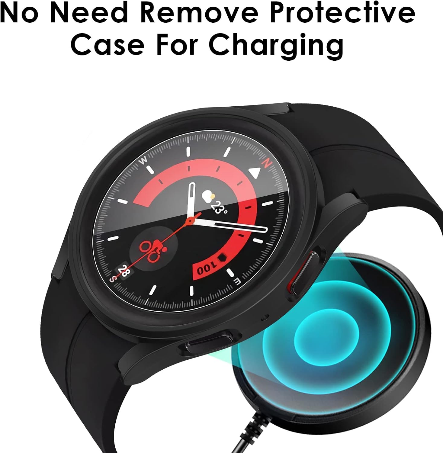 Samsung Galaxy Watch 5 Pro 45mm ochranná krytka čierna a 2ks ochranné sklo