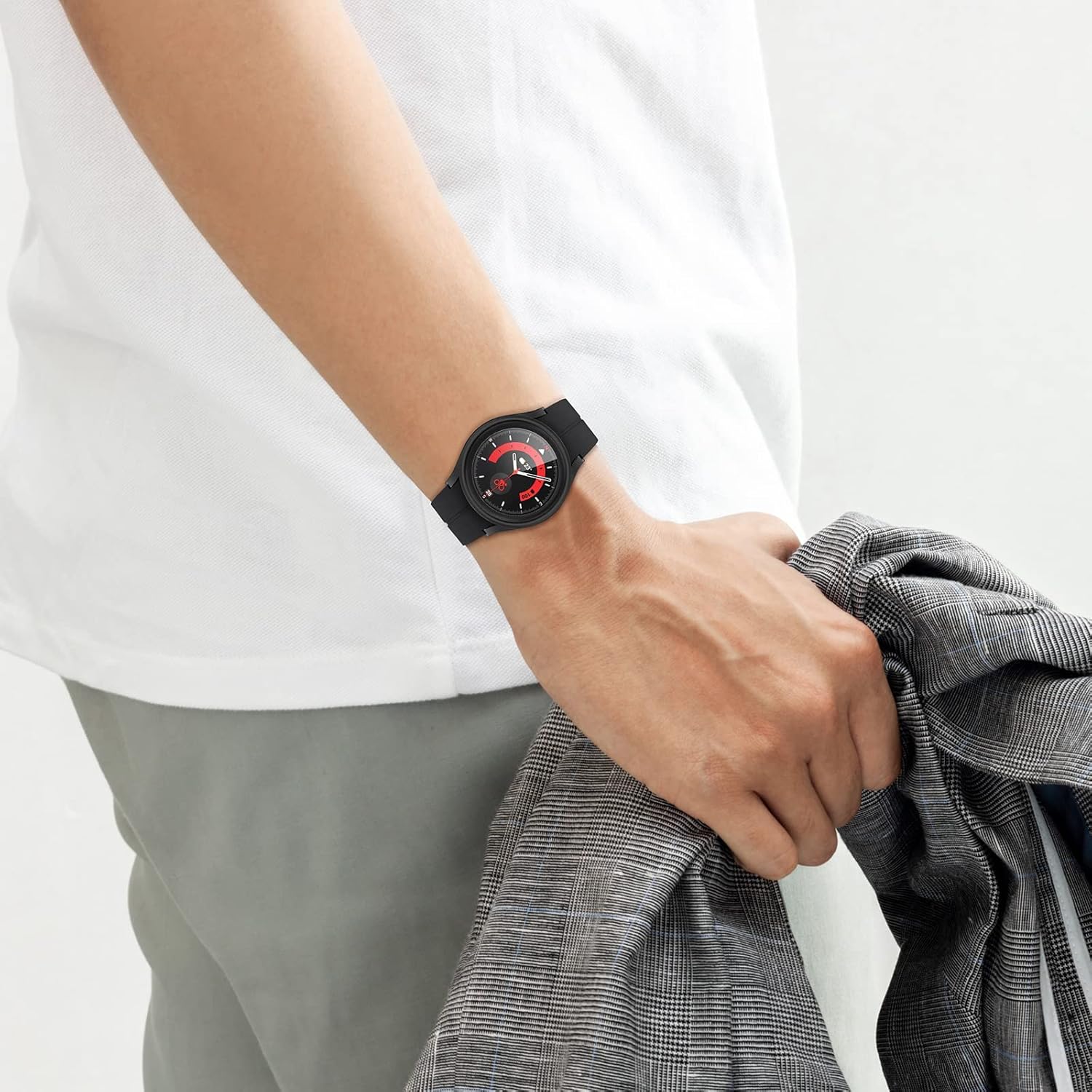 Samsung Galaxy Watch 5 Pro 45mm ochranná krytka čierna a 2ks ochranné sklo