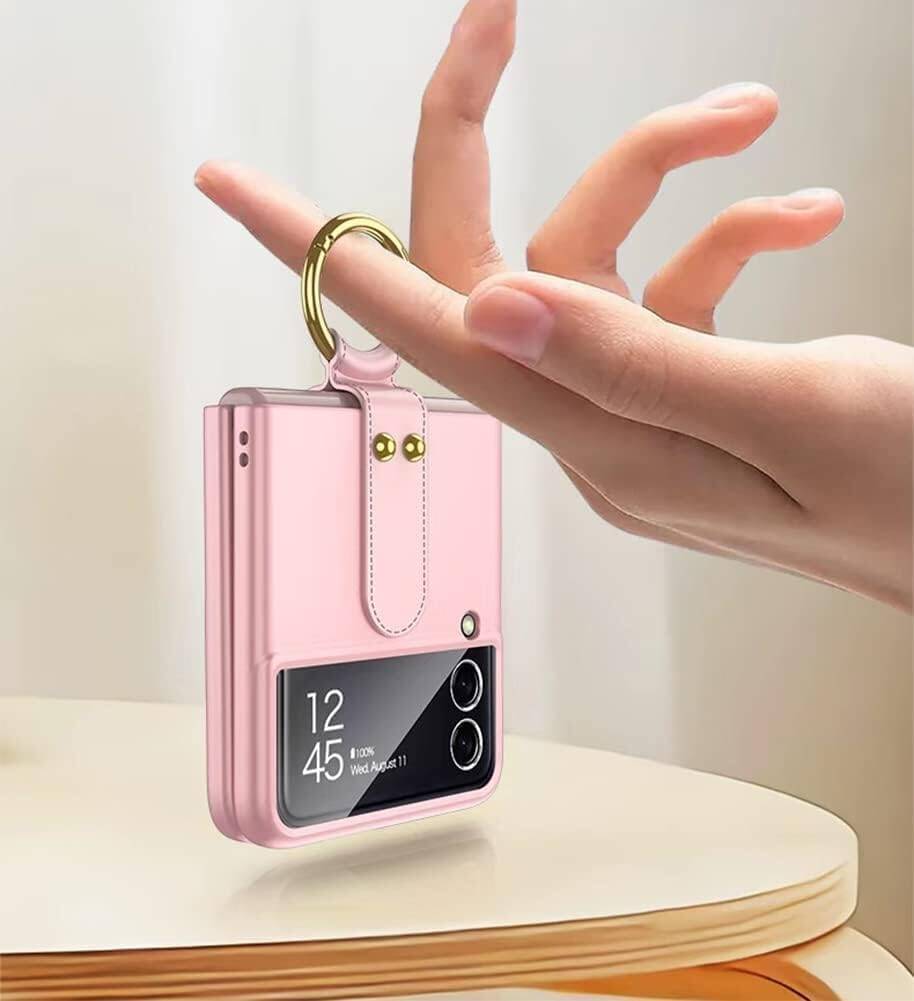 Samsung Galaxy Z Flip 3 5G kožené púzdro ružové