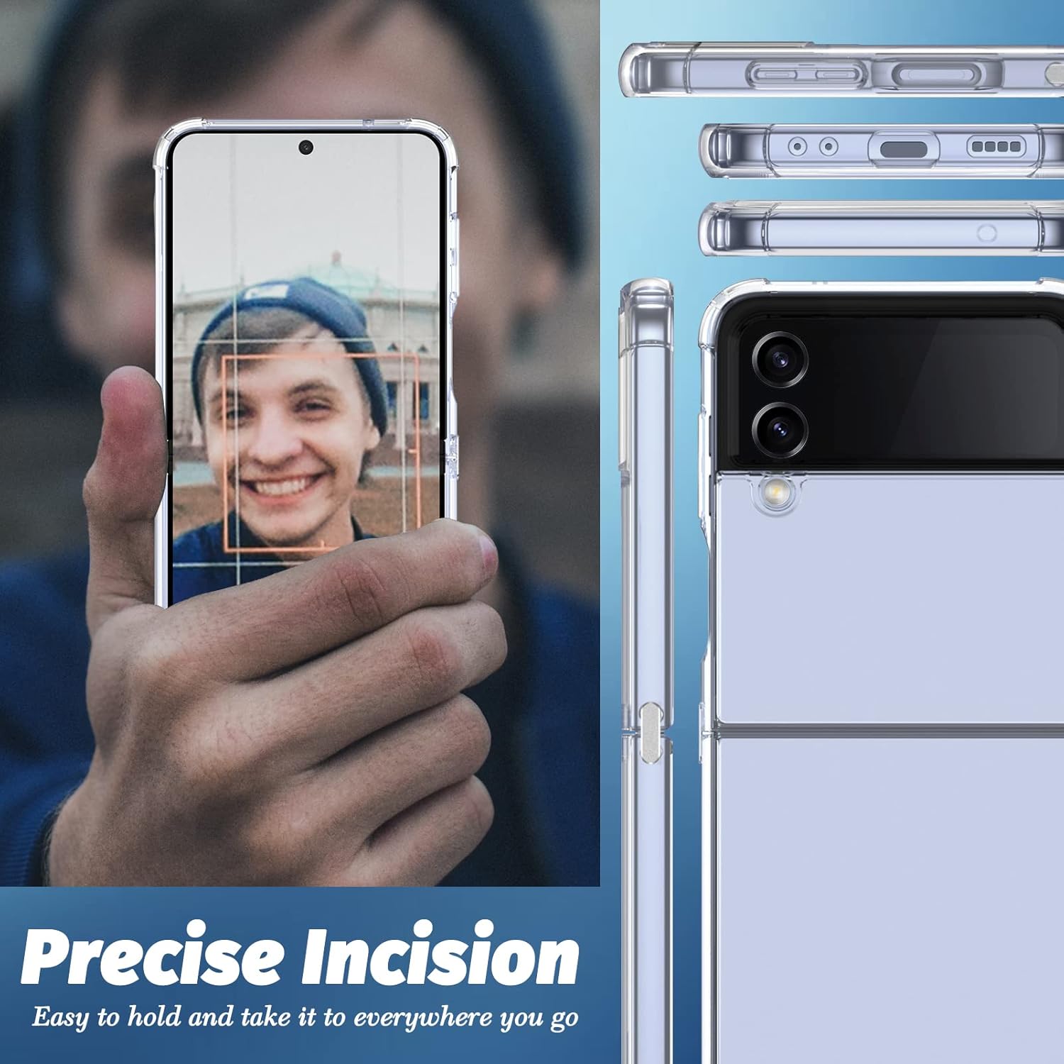 Samsung Galaxy Z Flip 4 5G priehľadné púzdro antishock
