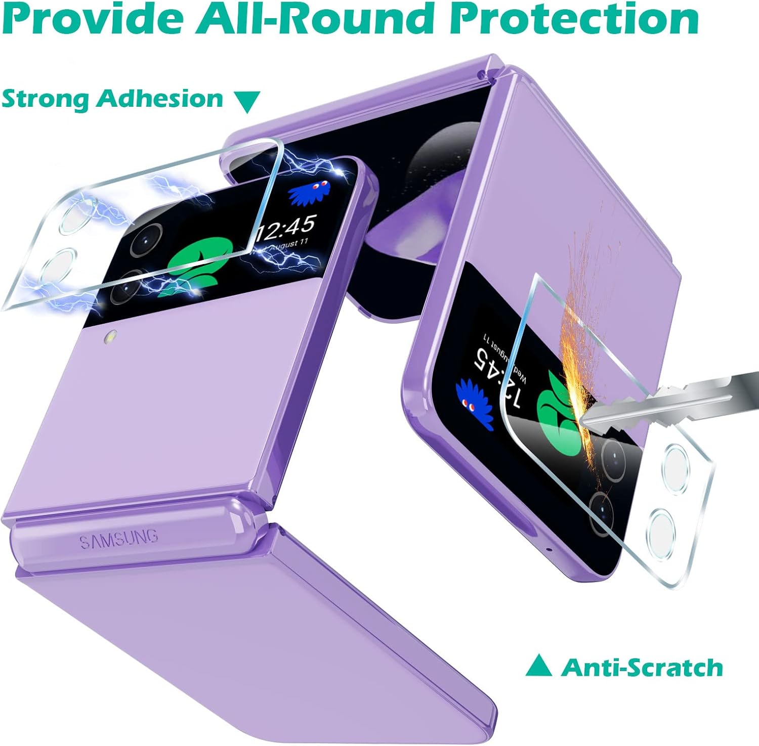 Samsung Galaxy Z Flip 4 ochranné sklo mini obrazovky a fotoaparátu 2ks