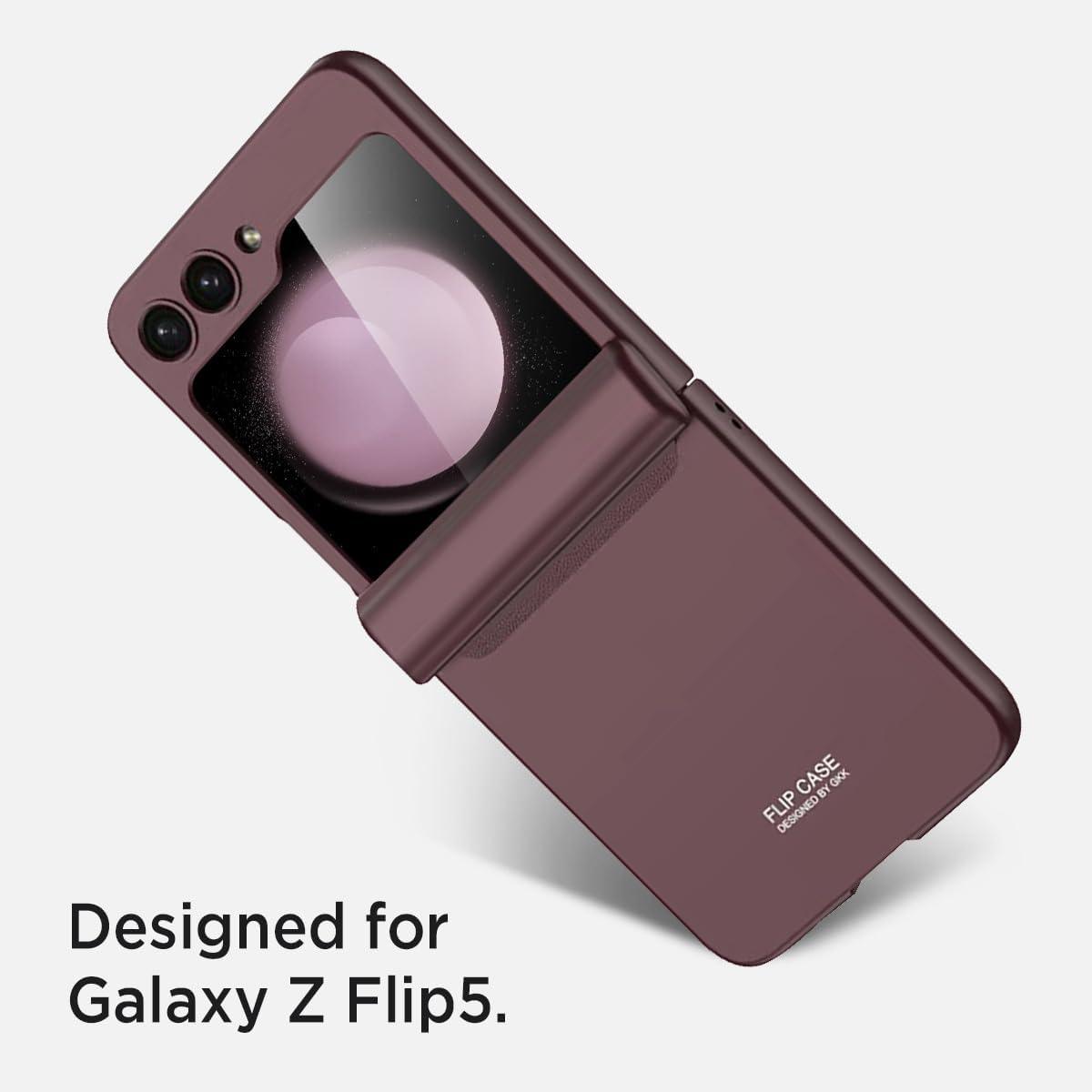 Samsung Galaxy Z Flip 5 kryt vínovo červený s ochranným sklom