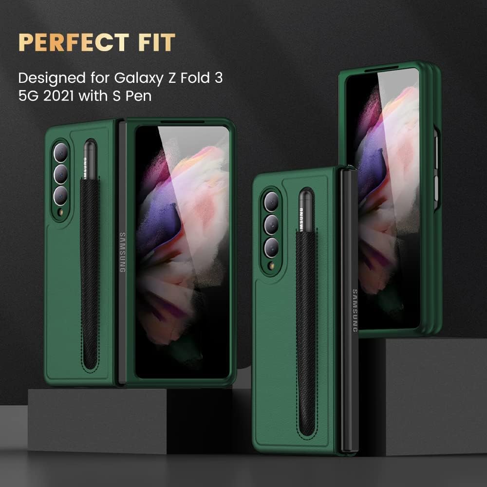 Samsung Galaxy Z Fold 3 púzdro s držiakom na S Pen zelené