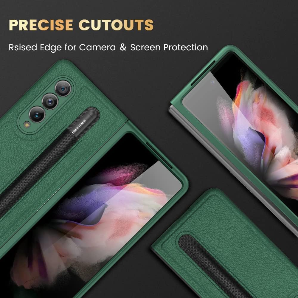 Samsung Galaxy Z Fold 3 púzdro s držiakom na S Pen zelené