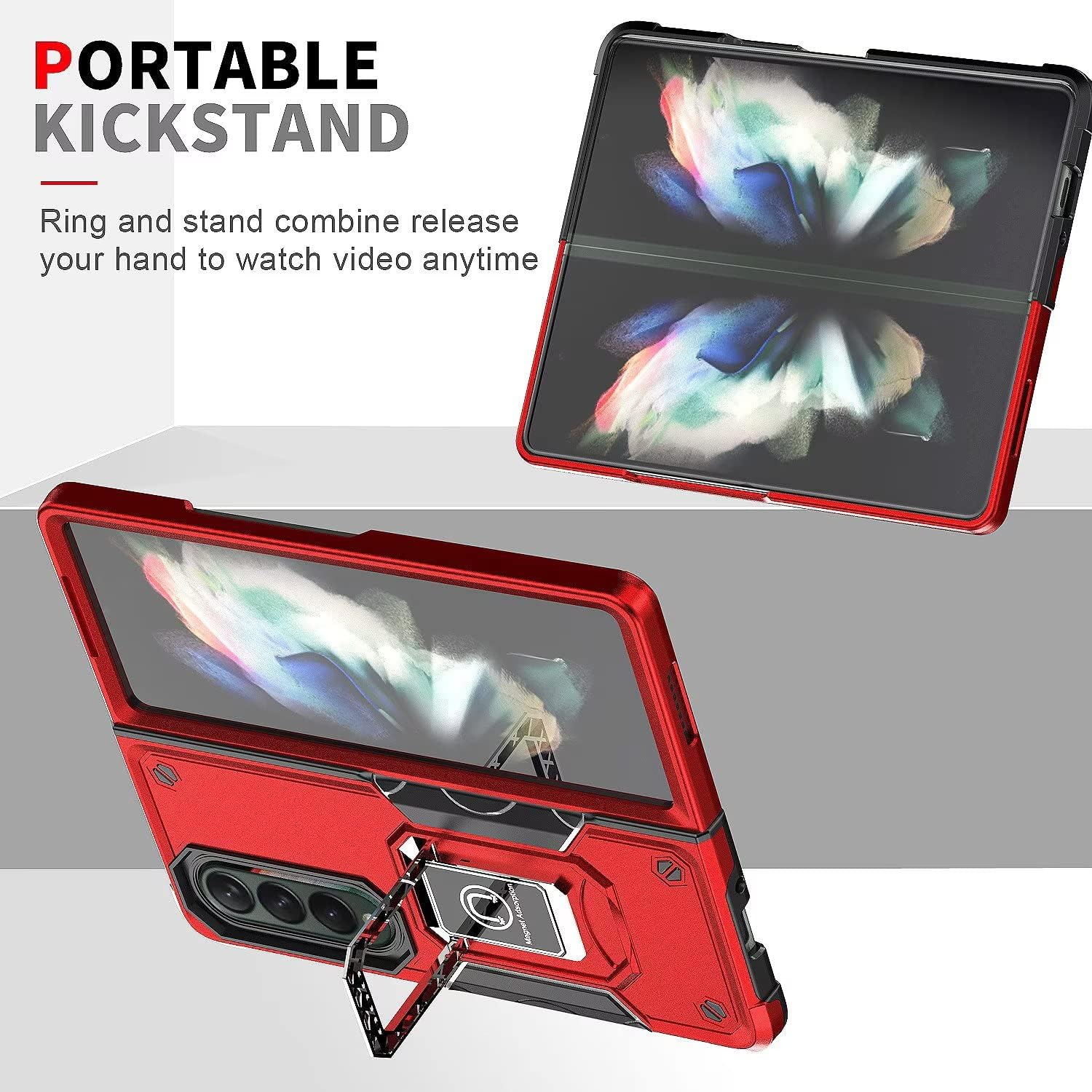 Samsung Galaxy Z Fold 4 púzdro Bielo modré s držiakom