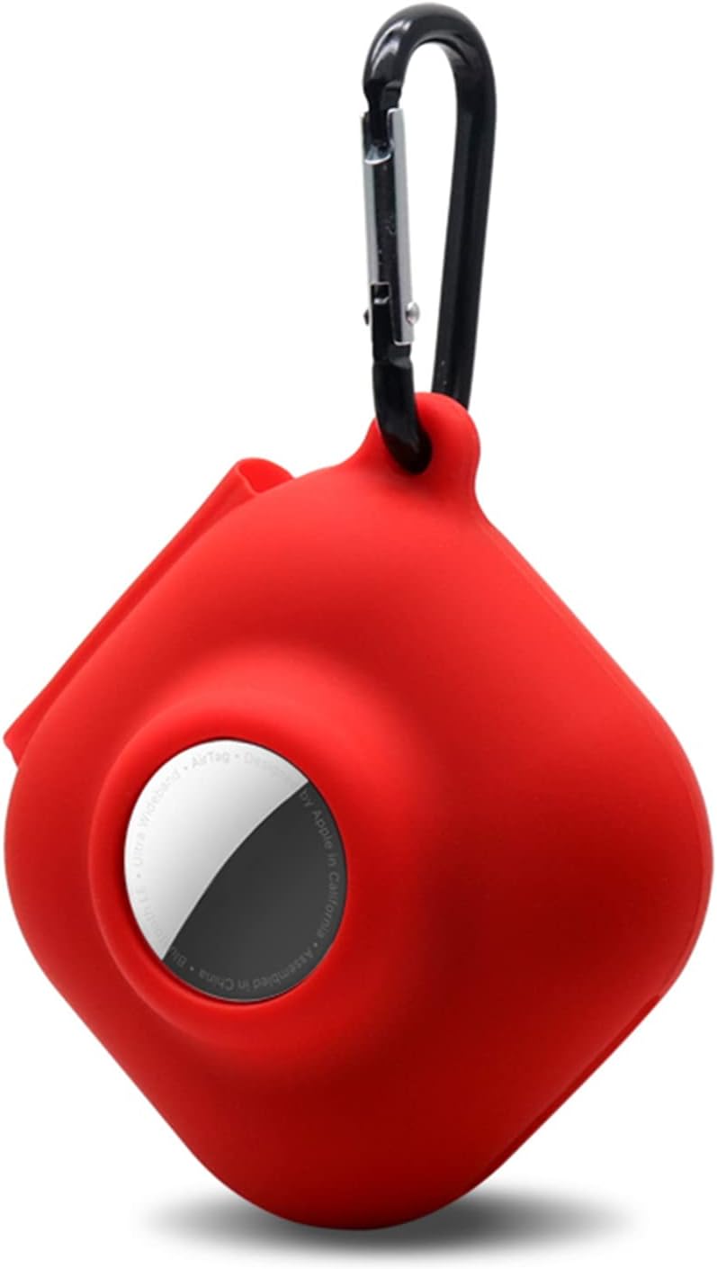 Silikónové púzdro pre sluchátka Beats Fit Pro a pre Airtag červené s karabínou