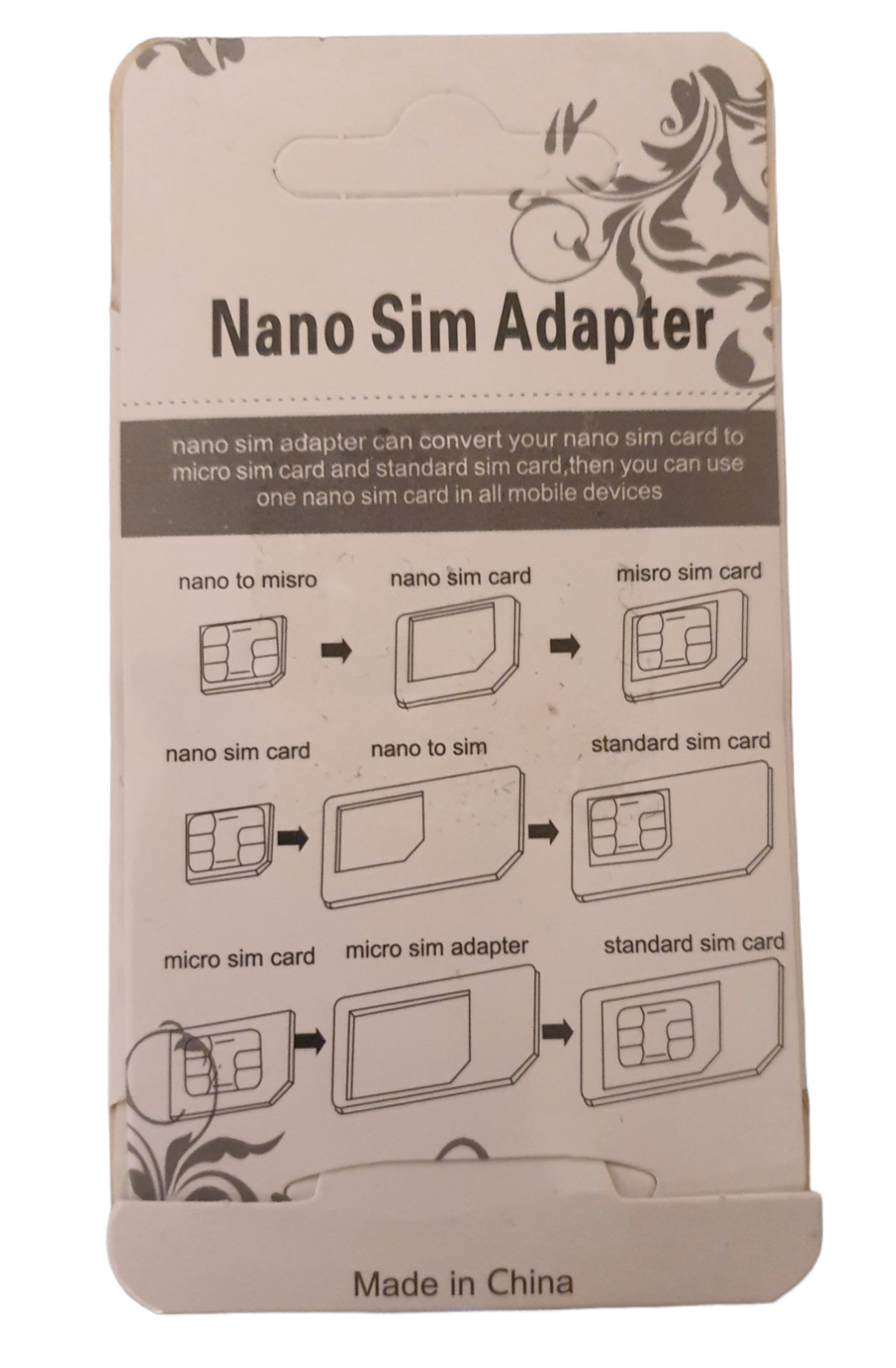 SIM redukcie + ihla na vyberanie SIM