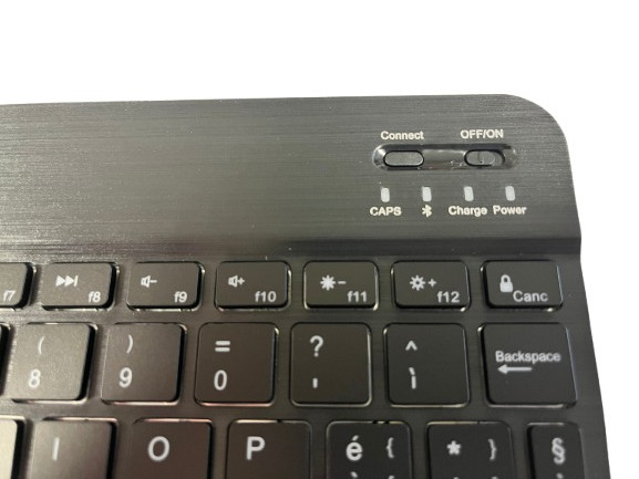Univerzálna Bluetooth klávesnica modré podsvietenie