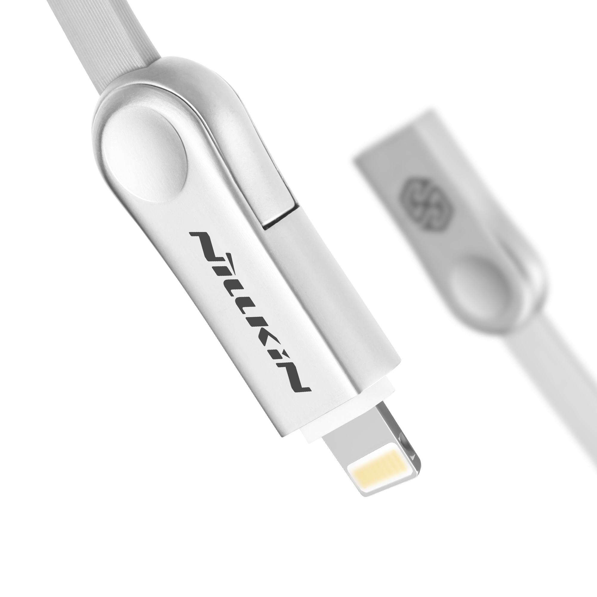 USB kábel Nillkin Plus - Micro USB a Lightning biely