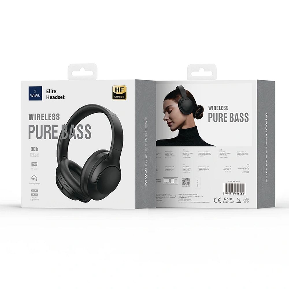 WiWU - Elite Headset TD-08 bezdrôtové slúchadlá - čierne