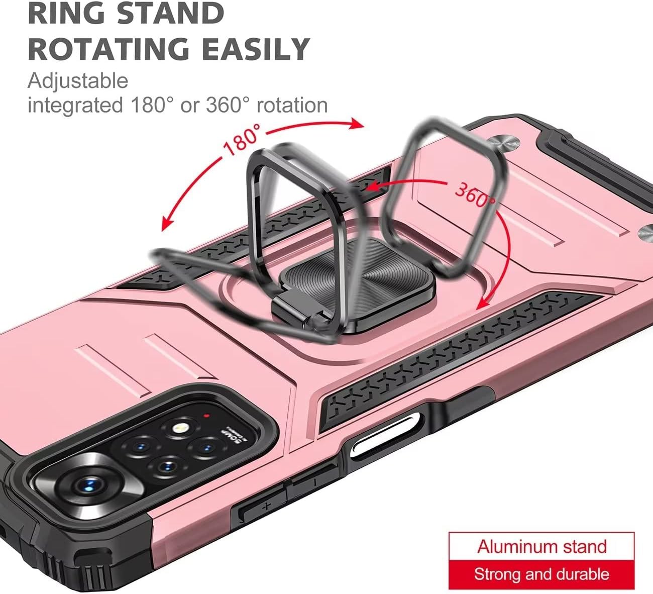 Xiaomi 12 Pro púzdro Armor Ring ružové