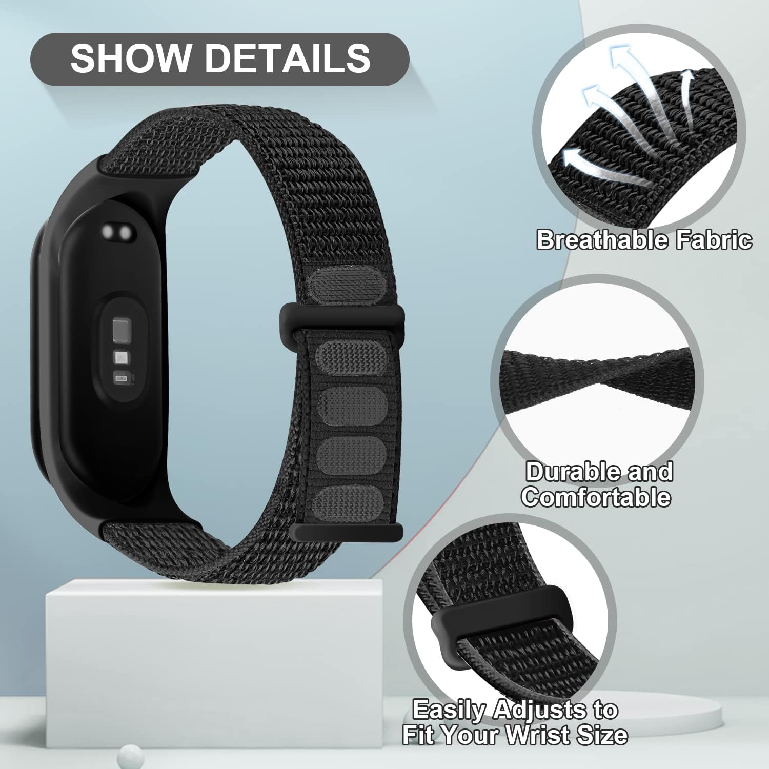 Xiaomi Mi Band 3 / 4 / 5 / 6 / Amazfit Band 5 náhradné remienky 2ks