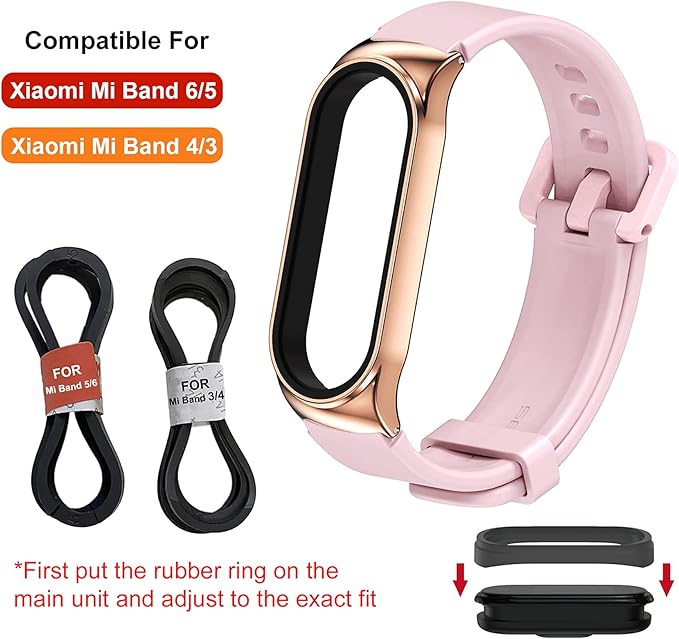 Xiaomi Mi Band 3 / 4 / 5 / 6 silikónový remienok ružový