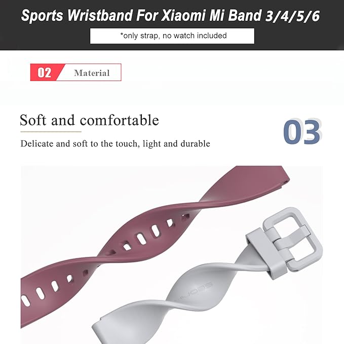 Xiaomi Mi Band 3 / 4 / 5 / 6 silikónový remienok ružový