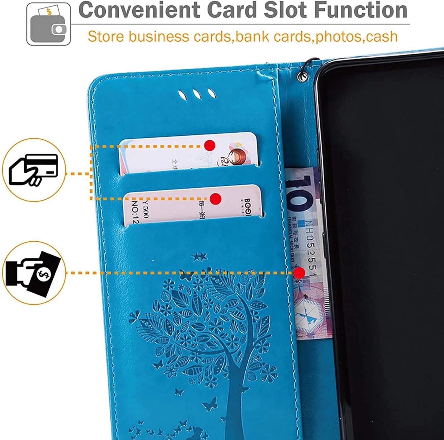 Xiaomi Poco F4 púzdro Book Strom života modrý