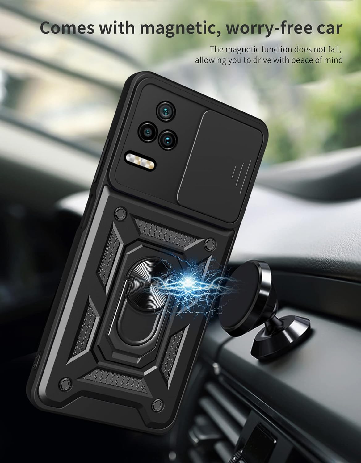 Xiaomi Poco F4 púzdro Slide Armor modré
