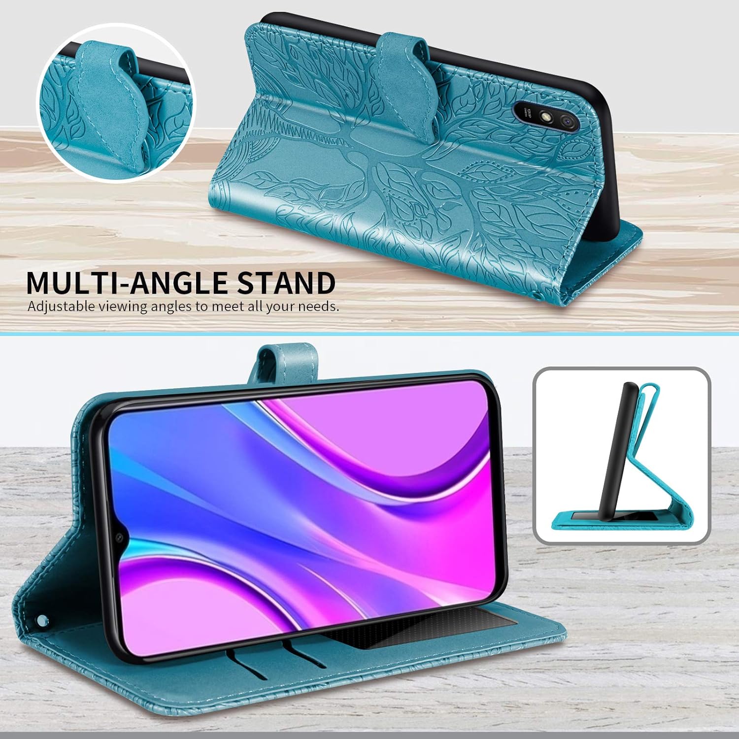 Xiaomi Redmi 9A / 9AT prúzdro book modrý strom