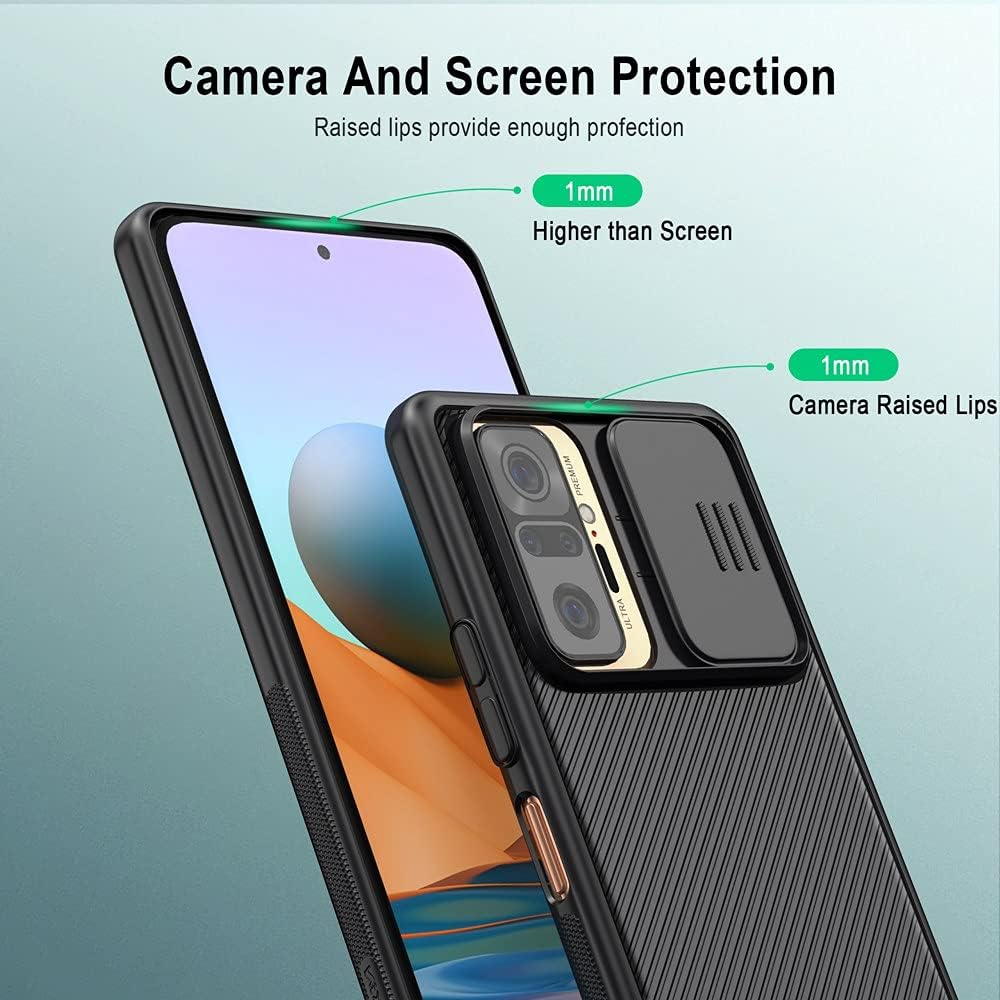 Xiaomi Redmi Note 10 / Note 10S zadné púzdro Slide Cam čierne
