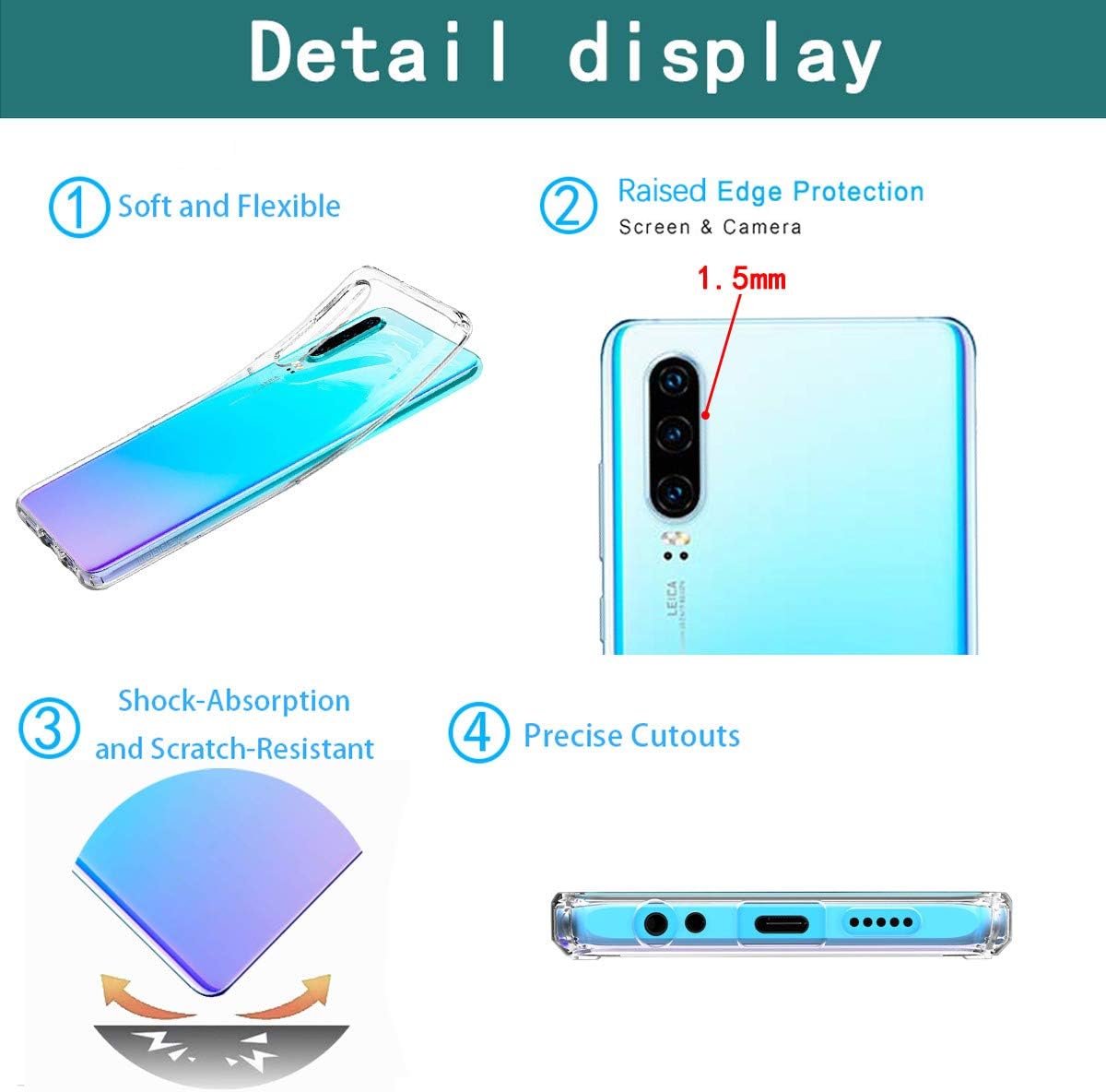 Huawei P30 Lite zadné púzdro potlač ježko a sovička