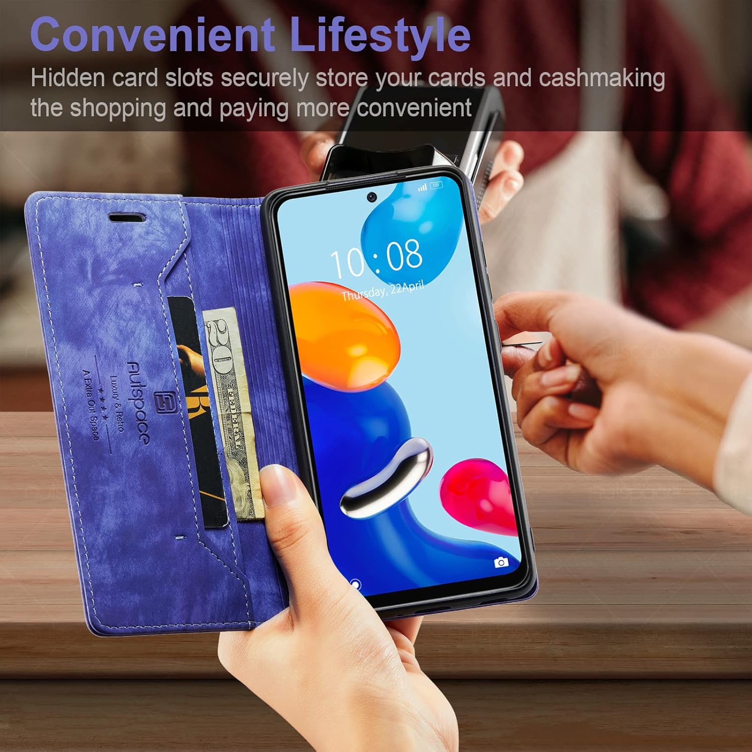 Xiaomi Redmi Note 11 4G / Note 11s púzdro book Uslion fialové