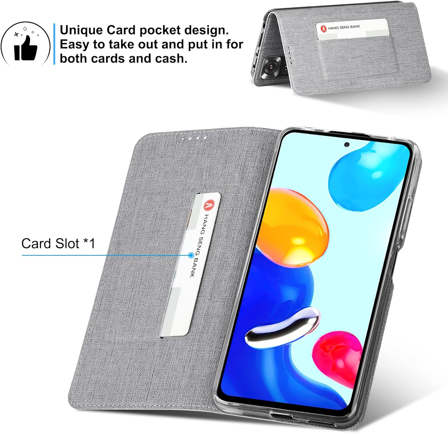 Xiaomi Redmi Note 11 Pro / Note 11 Pro 5G púzdro Book ViLi šedé