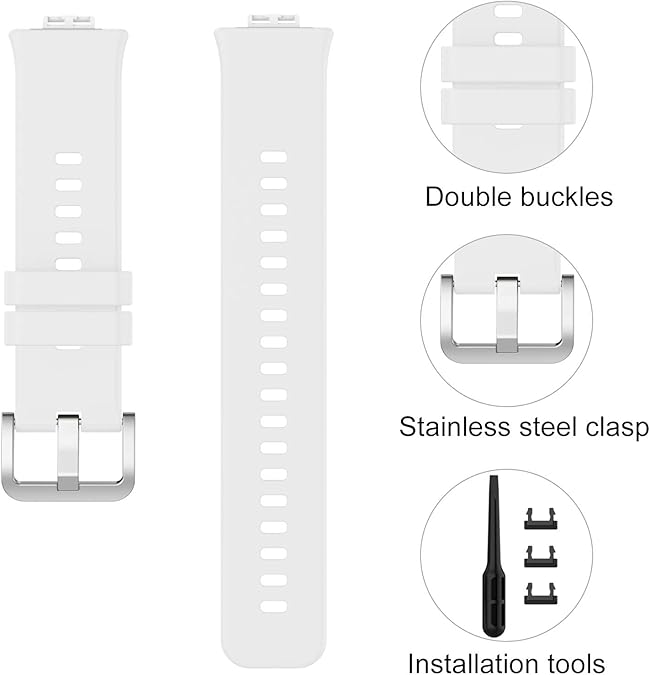 Huawei Watch Fit / Watch Fit New / Watch Fit Elegant / Watch Fit SE silikónový remienok biely