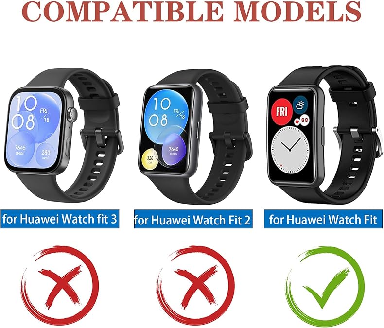 Huawei Watch Fit / Watch Fit New / Watch Fit Elegant / Watch Fit SE silikónový remienok čierny