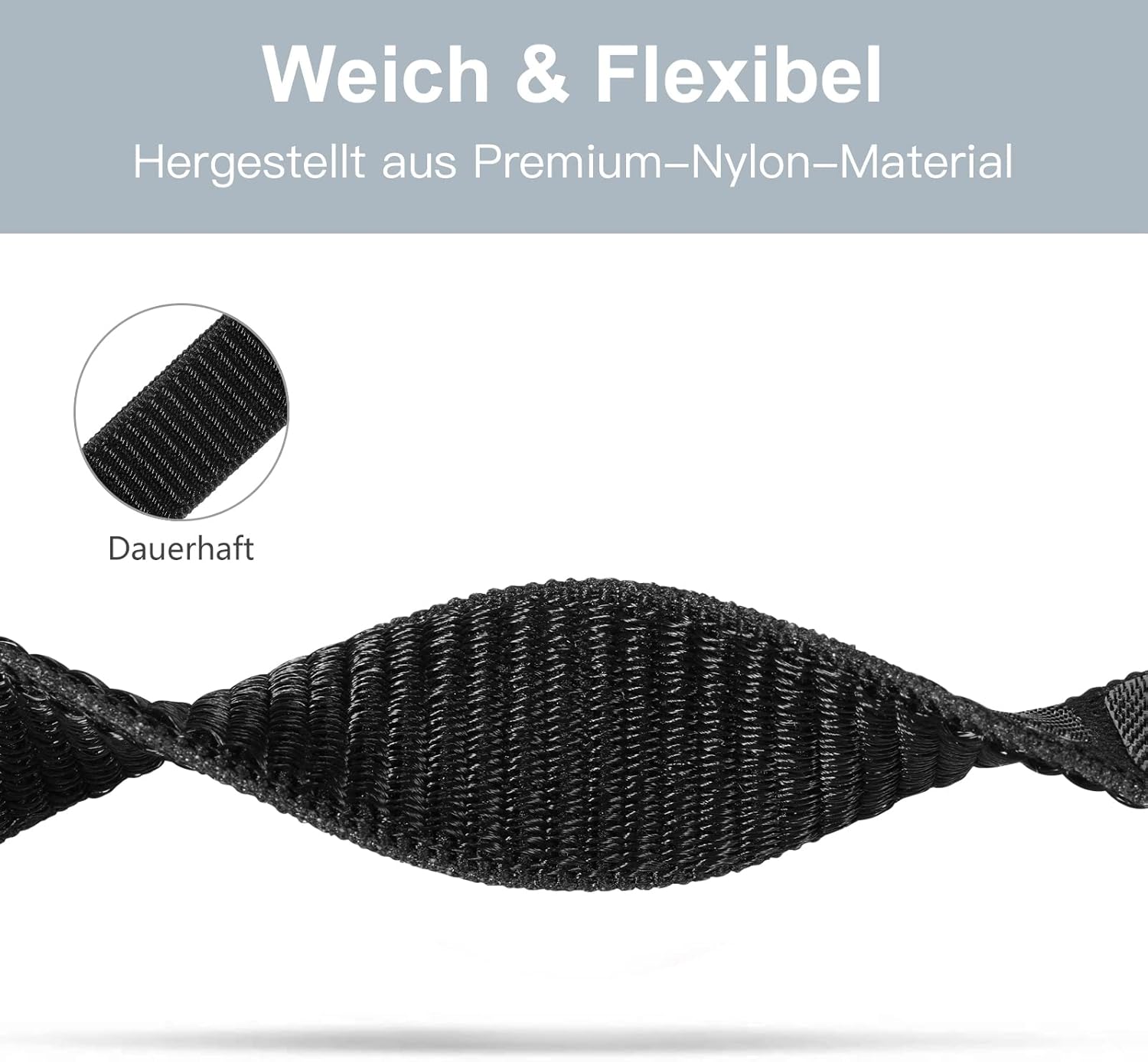 Apple Watch 38mm / 39 / 40mm / 41mm remienok nylonový čierny