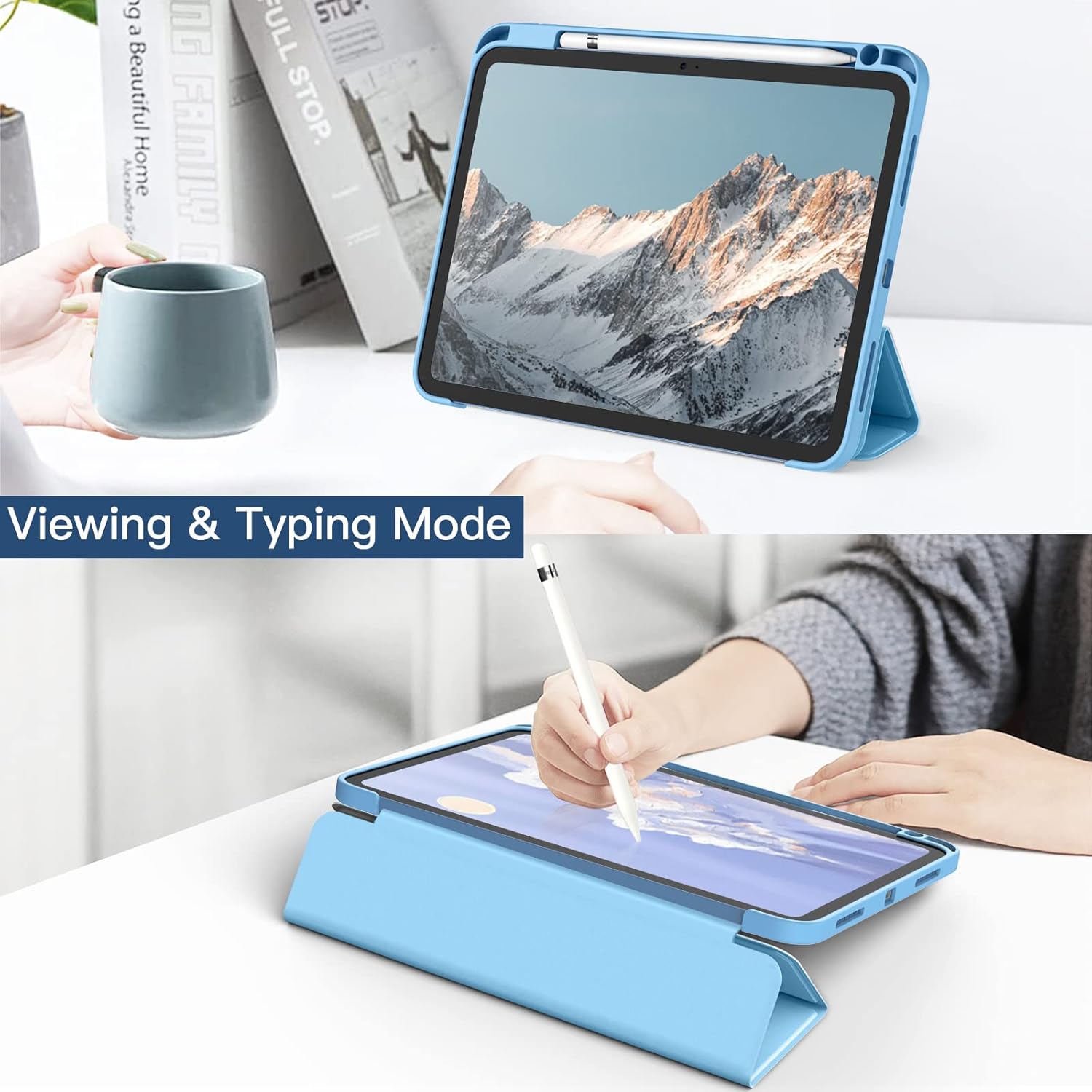 iPad 10 10,9" model 2022 Wake / Sleep púzdro JETech modré