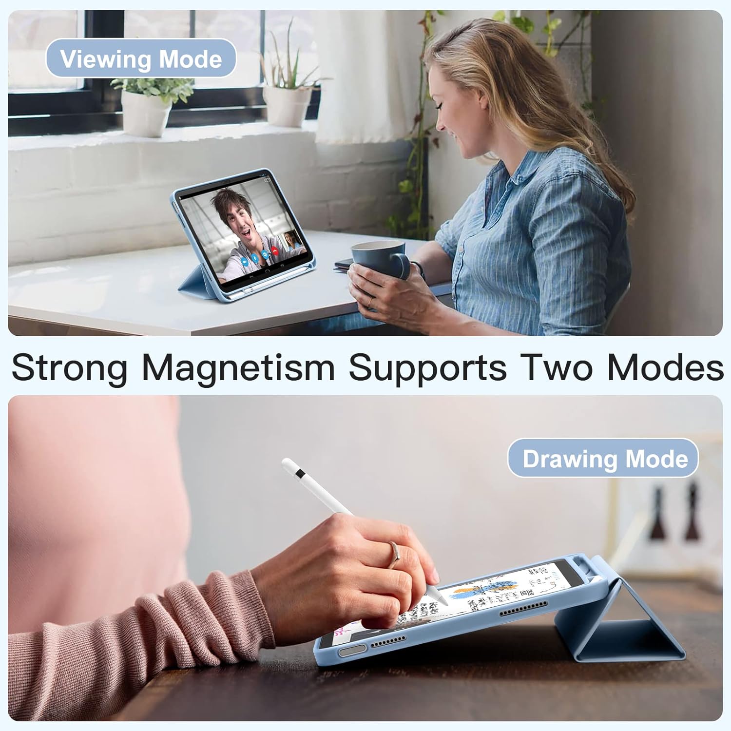 iPad 10 10,9" model 2022 Wake / Sleep púzdro modré