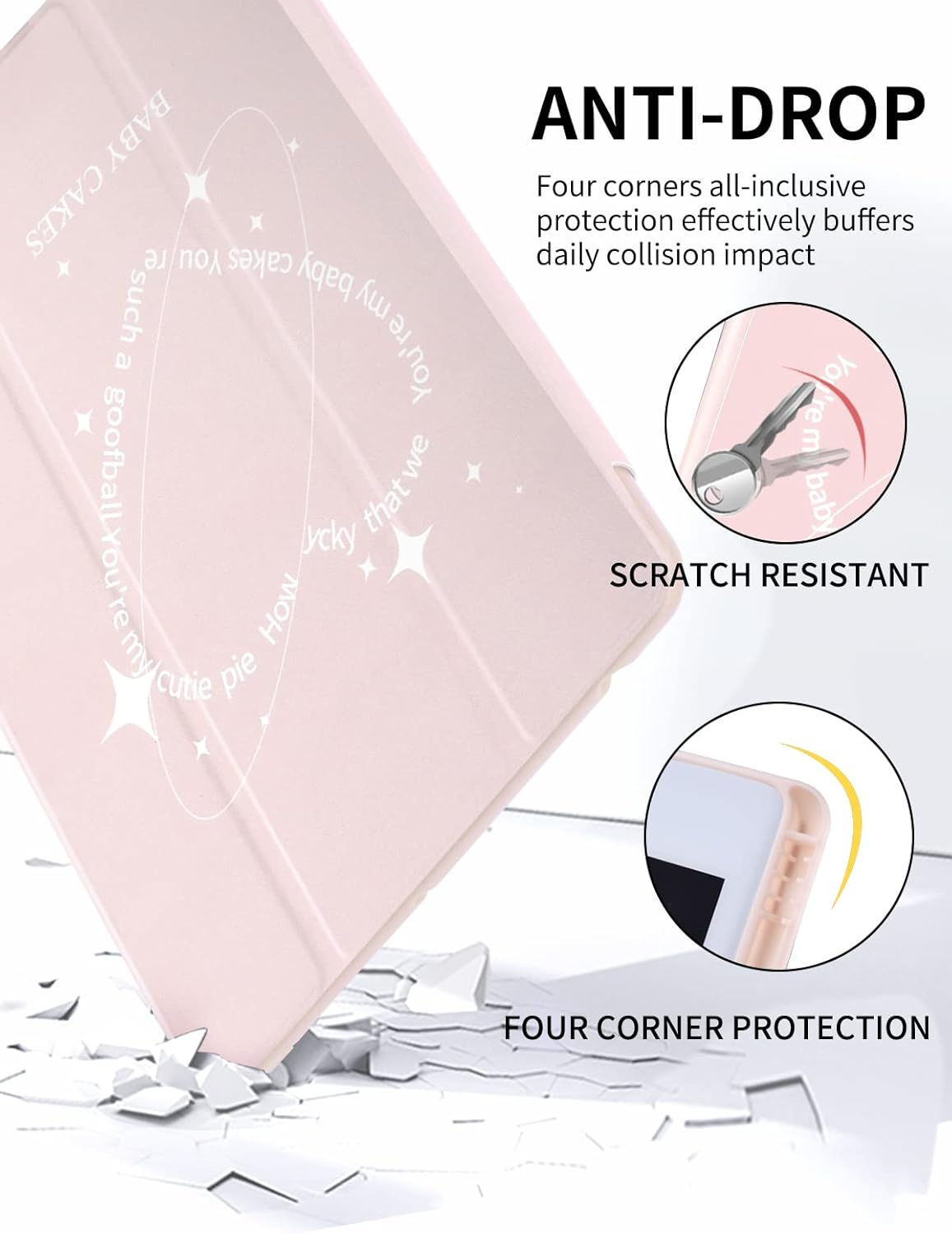 iPad 10,2" 7 / 8 / 9 2019 / 2020 / 2021 púzdro Smart Slim Baby Cakes ružové