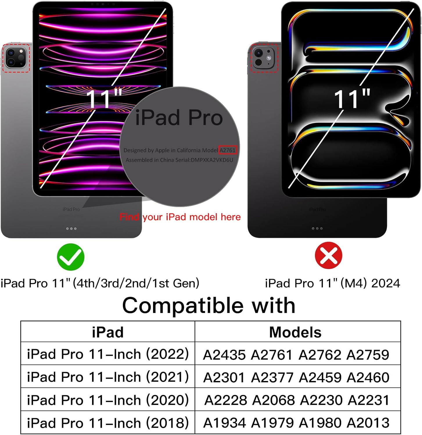 iPad 11 Pro 11" (2022/2021/2020/2018) Wake / Sleep púzdro JETech čierne