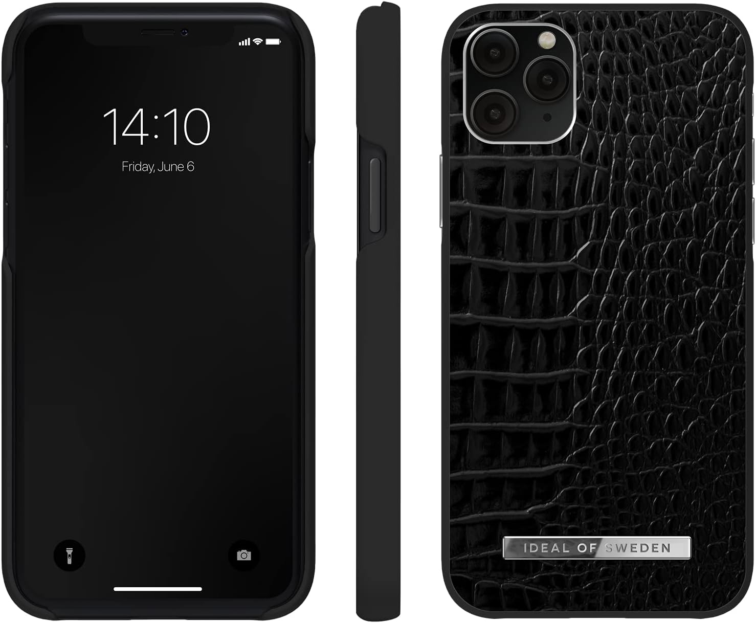 iPhone 11 Pro / X / XS zadné púzdro Ideal of Sweden Neo Noir Croco
