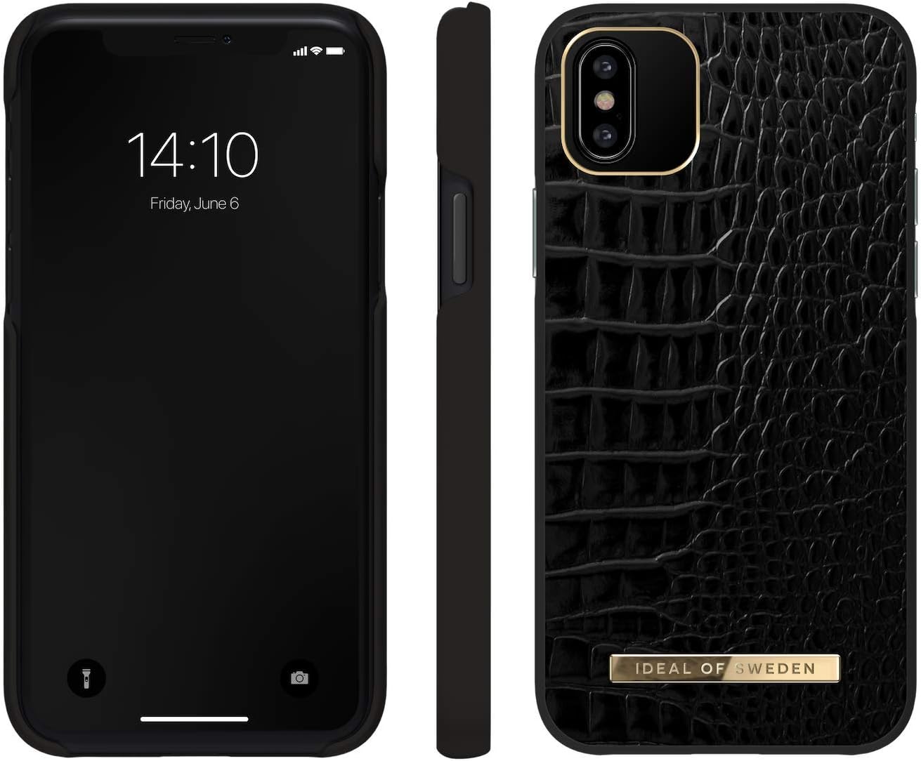 iPhone 11 Pro / X / XS zadné púzdro Ideal of Sweden Neo Noir Croco
