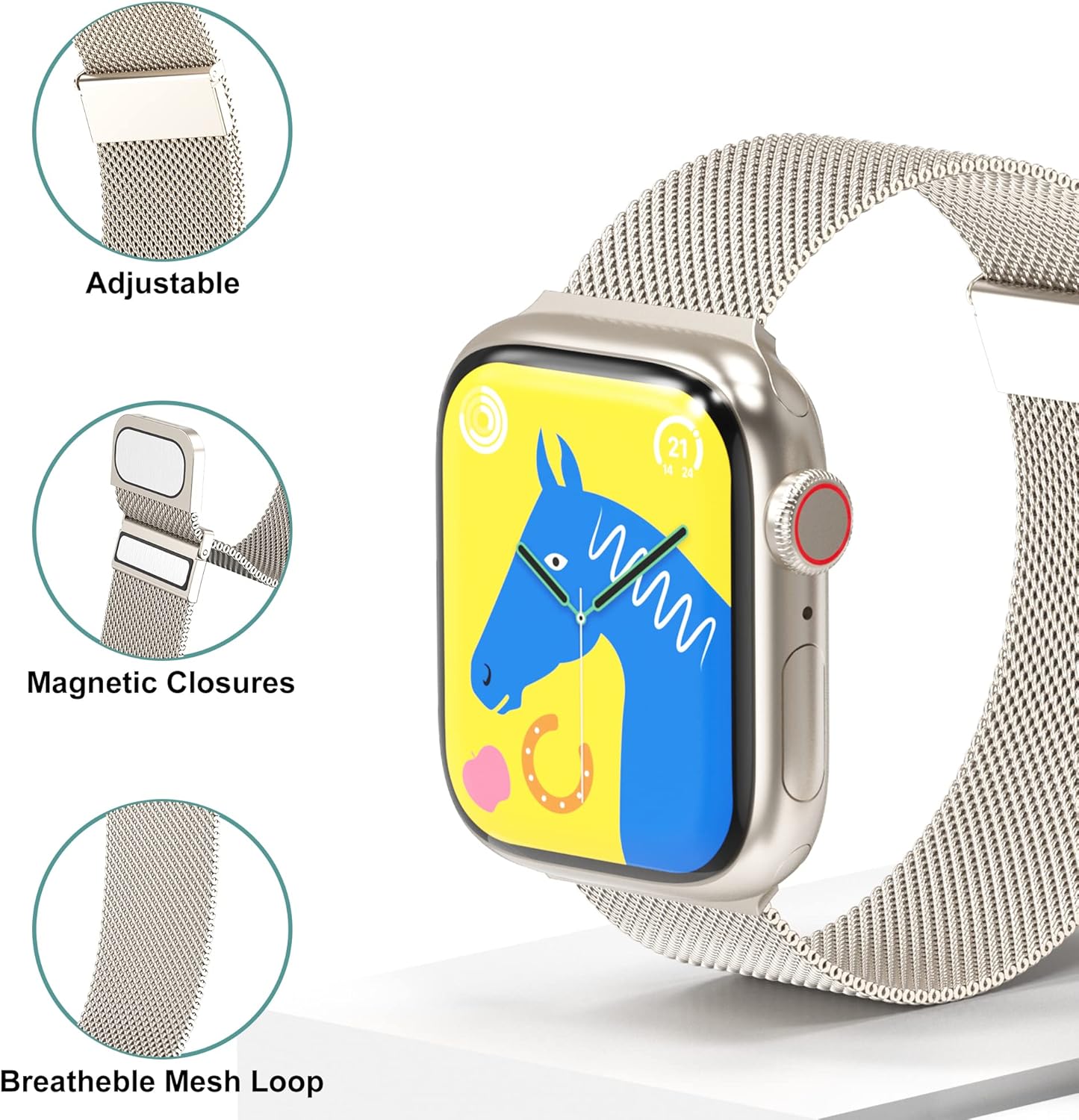 Apple Watch 38mm / 39mm / 40mm / 41mm kovový remienok strieborný
