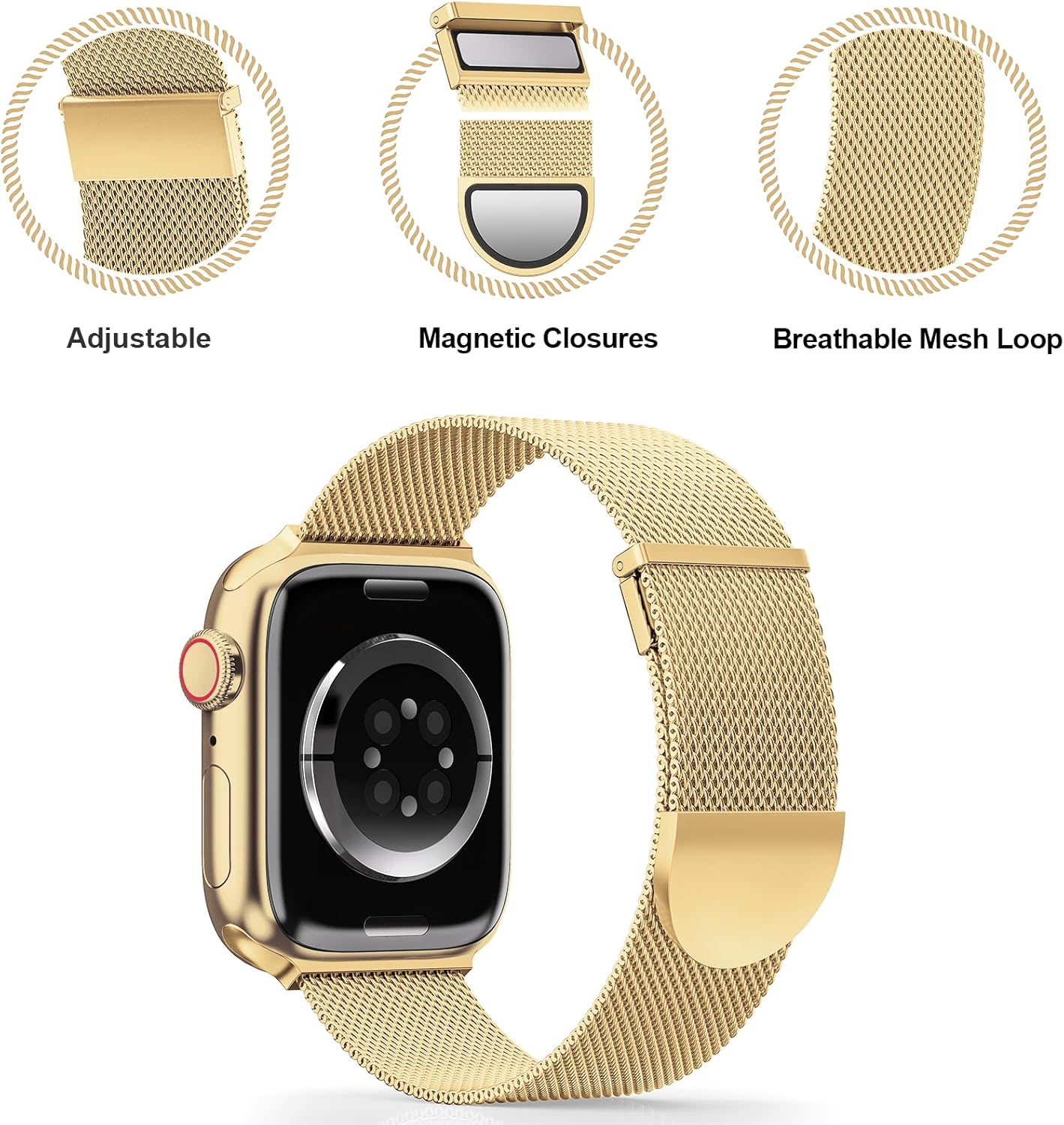 Apple Watch 38mm / 39mm / 40mm / 41mm kovový remienok zlatý