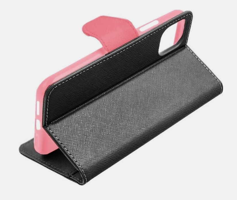 iPhone 12 (Mini) 5,4" púzdro Book Fancy čierno-ružové