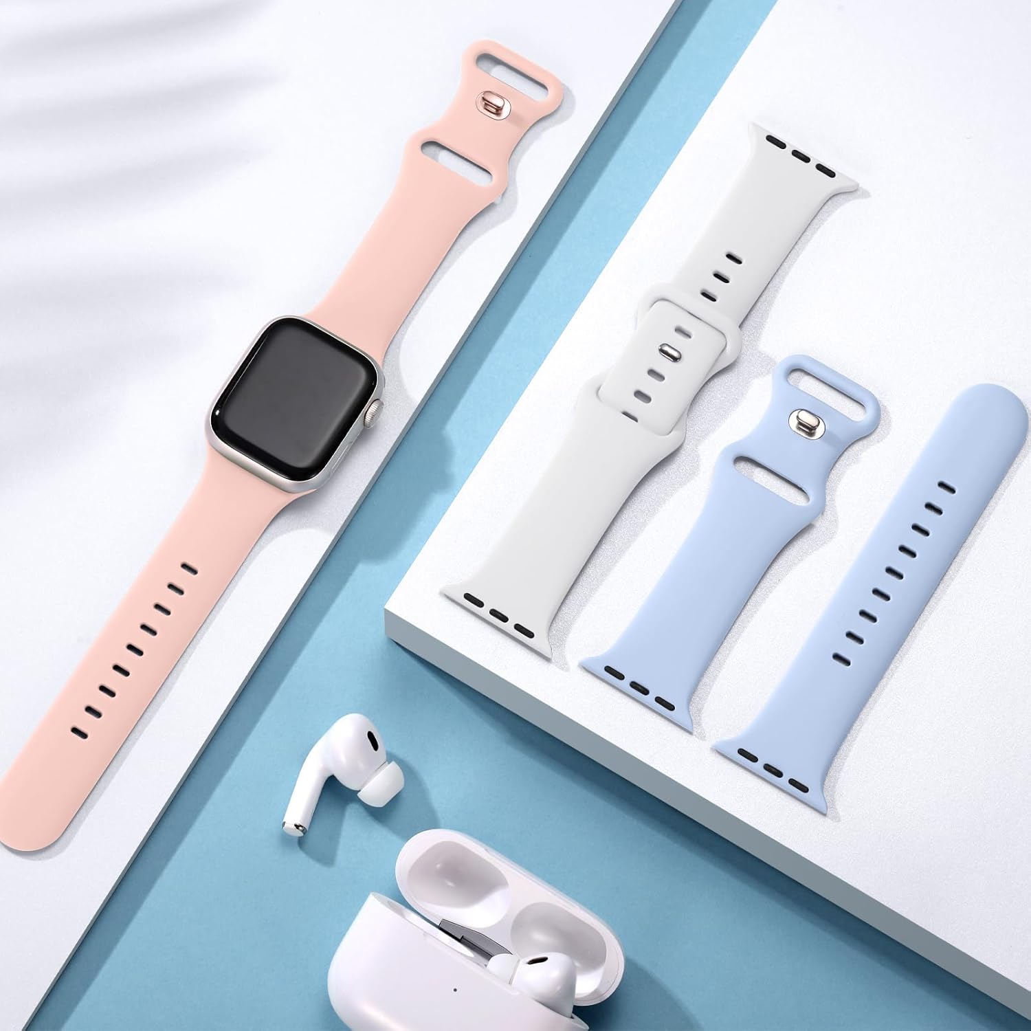 Apple Watch 38mm / 39mm / 40mm / 41mm silikónové remienky 2ks veľkosť S/M
